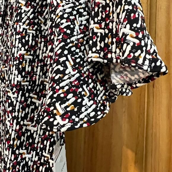 Perceptions New York size L black and red tweed look dress - Picture 2 of 9